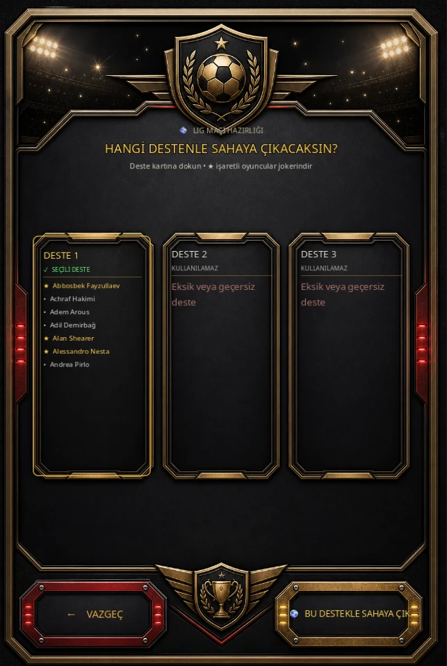 Kör Dövüşü (Futbol Kart Oyunu) screenshot
